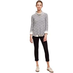 Anthro MOTH Geometric Alpaca Blend Cowl Neck Size M